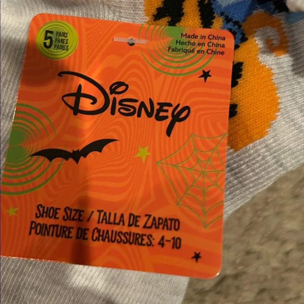 Disney Stitch Halloween Socks 5 pairs 4-10 NWT
